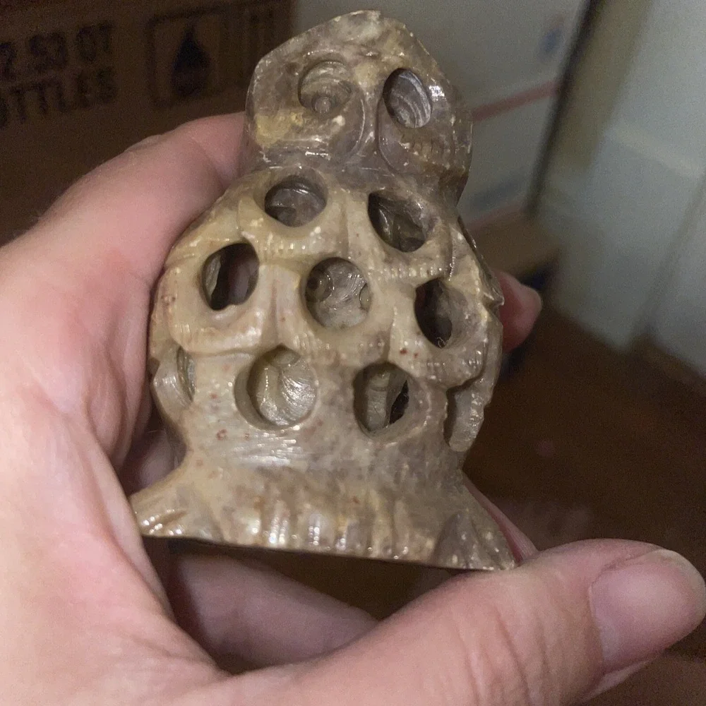 Owlet Inside‎ Owl Hand Carved Soapstone 3
